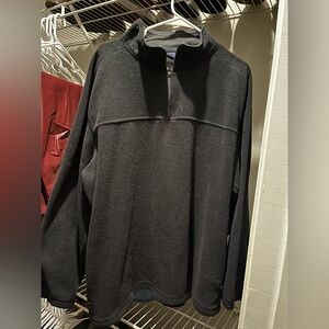 men’s black quarter zip pull over